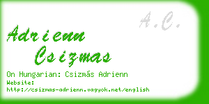 adrienn csizmas business card